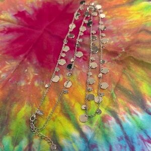 Silver Disc Chain Necklace